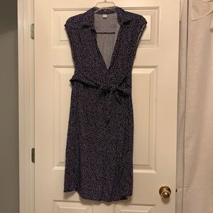 Blue and white maternity dress